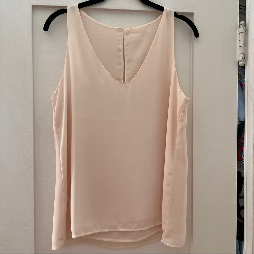 V-Neck Sleeveless Swing Blouse